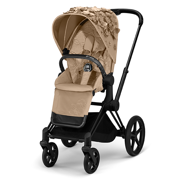 Priam 3 Matt Black Simply Flowers Beige