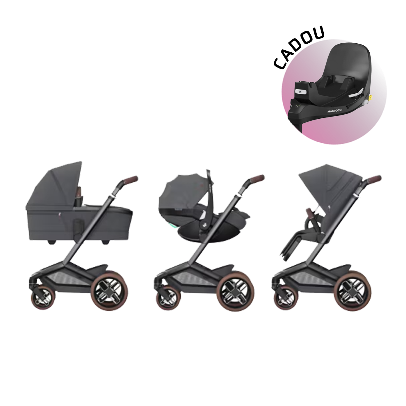Pachet 4 in 1 MAXI COSI Fame Twillic Graphite