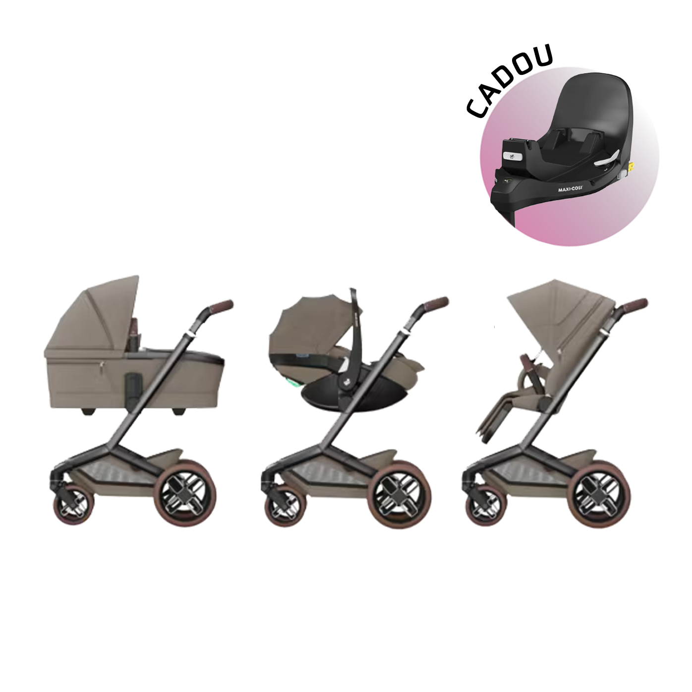 Pachet 4 in 1 MAXI COSI Fame Twillic Truffle