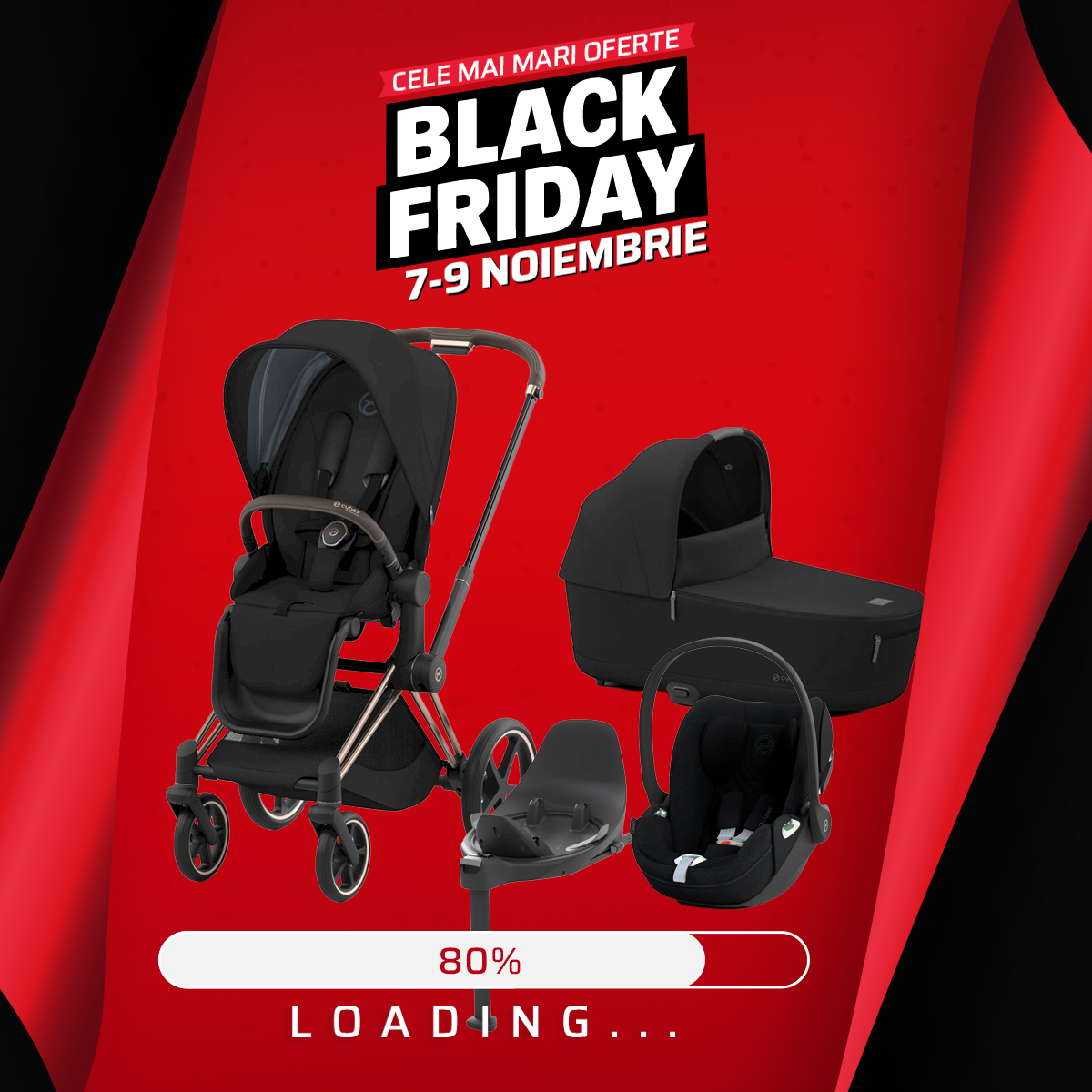 Pachet Black Friday Priam 4 Sepia Black